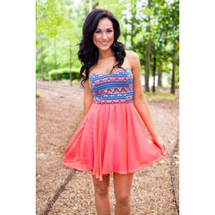 AZTEC SWEETHEART DRESS - RESTOCKED
